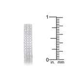Lustre Detail Studio Line Chare 1.3ct CZ Rhodium Classic Band Ring - Friggin Jewelry Fashion