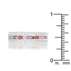Polished Legacy Icon Series Paula 1.75ct Multicolor CZ Classic Band Ring - Friggin Jewelry Fashion