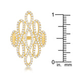 Cheeky Rebel Bold Edit Natasha 0.94ct CZ 14k Gold Contemporary Cocktail Ring - Friggin Jewelry Fashion