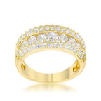 Rebel Edge Signature Form Luna 1.1ct CZ 14k Gold Classic Band Ring - Friggin Jewelry Fashion