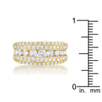 Rebel Edge Signature Form Luna 1.1ct CZ 14k Gold Classic Band Ring - Friggin Jewelry Fashion