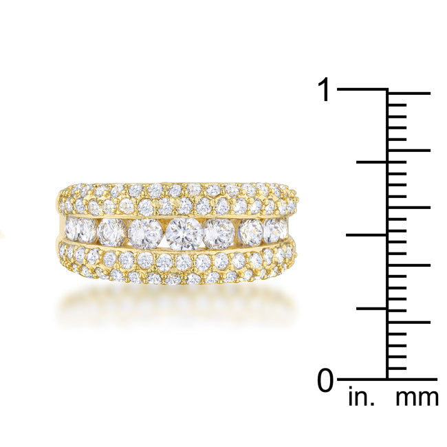 Rebel Edge Signature Form Luna 1.1ct CZ 14k Gold Classic Band Ring - Friggin Jewelry Fashion