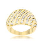 Confident Whisper Signature Edit Shayla 0.95ct CZ 14k Gold Contemporary Dome Ring - Friggin Jewelry Fashion