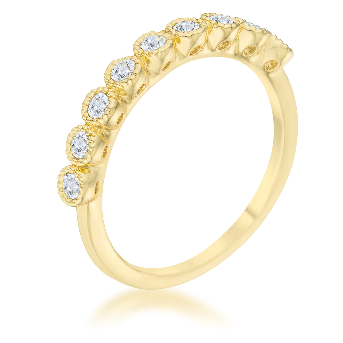 Proper Spark Everyday Icon Bea 0.27ct CZ 14k Gold Delicate Band - Friggin Jewelry Fashion