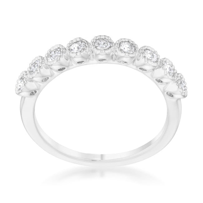 Legacy Form Studio Edit Bea 0.27ct CZ Rhodium Delicate Band - Friggin Jewelry Fashion
