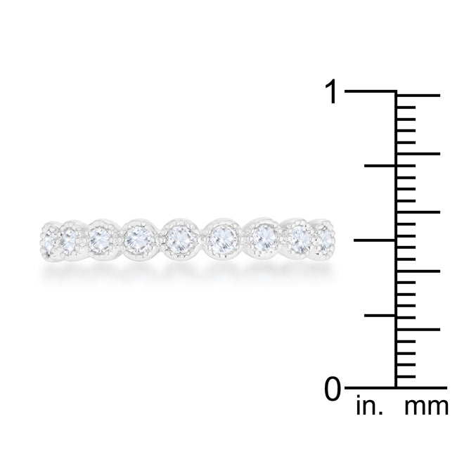 Legacy Form Studio Edit Bea 0.27ct CZ Rhodium Delicate Band - Friggin Jewelry Fashion