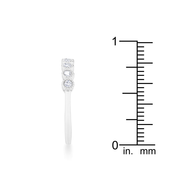 Legacy Form Studio Edit Bea 0.27ct CZ Rhodium Delicate Band - Friggin Jewelry Fashion