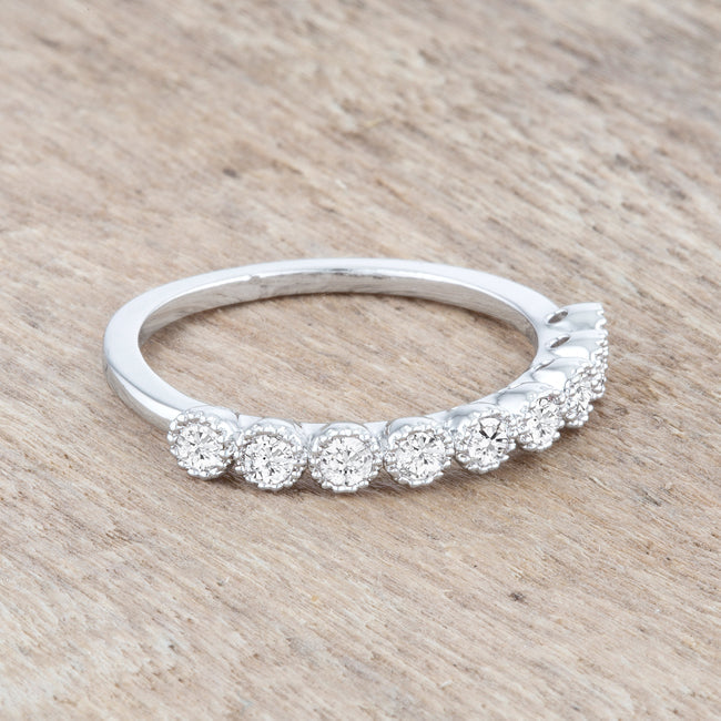 Legacy Form Studio Edit Bea 0.27ct CZ Rhodium Delicate Band - Friggin Jewelry Fashion