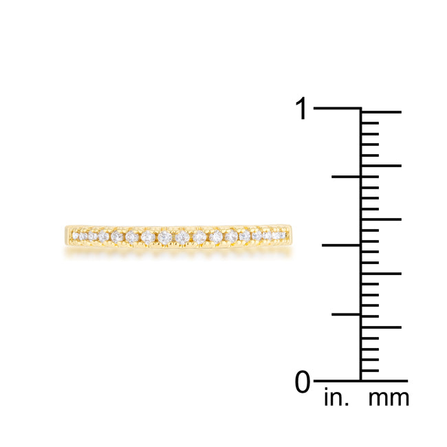 Gallery Form Modern Edit Rina 0.11ct CZ 14k Gold Delicate Band Ring - Friggin Jewelry Fashion