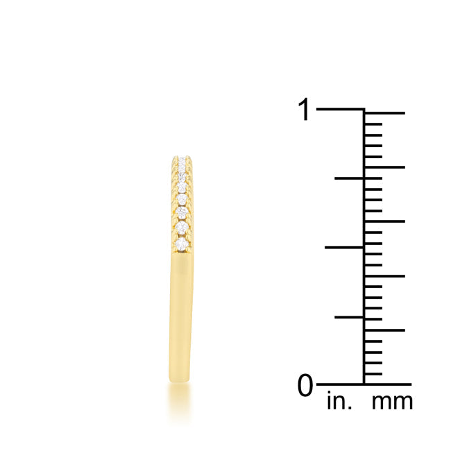 Gallery Form Modern Edit Rina 0.11ct CZ 14k Gold Delicate Band Ring - Friggin Jewelry Fashion