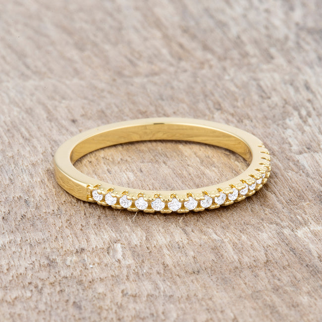 Gallery Form Modern Edit Rina 0.11ct CZ 14k Gold Delicate Band Ring - Friggin Jewelry Fashion