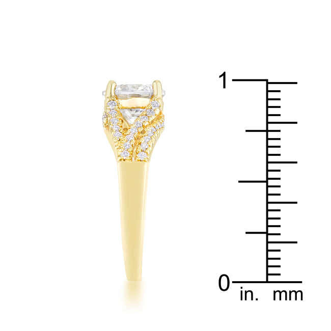Covetable Icon Classic Line Irine 2.3ct CZ 14k Gold Classic Ring - Friggin Jewelry Fashion