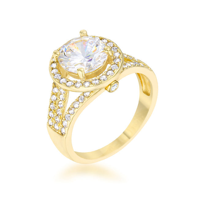 Magnetic Spark Modern Icon Marylin 2.5ct CZ 14k Gold Classic Ring - Friggin Jewelry Fashion