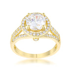 Magnetic Spark Modern Icon Marylin 2.5ct CZ 14k Gold Classic Ring - Friggin Jewelry Fashion