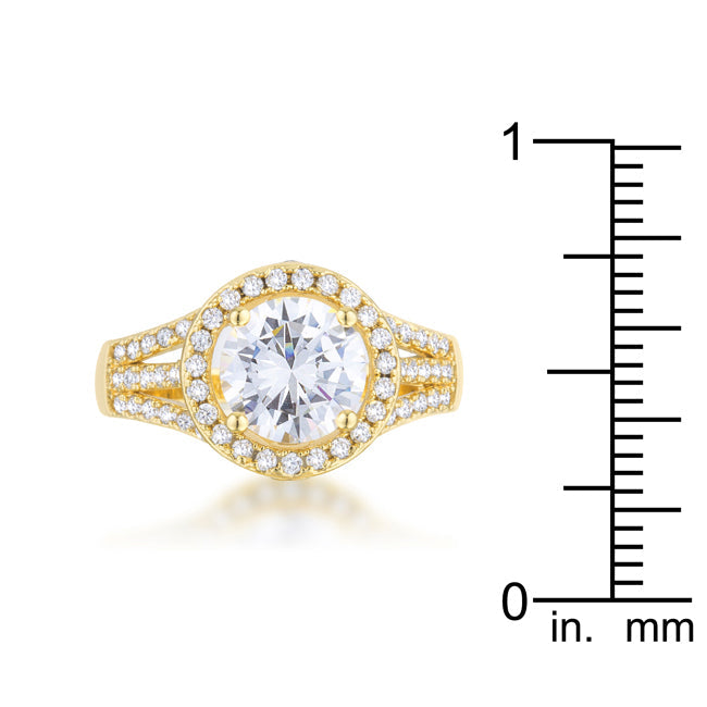 Magnetic Spark Modern Icon Marylin 2.5ct CZ 14k Gold Classic Ring - Friggin Jewelry Fashion