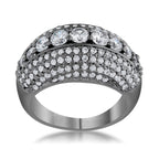 Refined Edge Signature Line Krista 1.5ct CZ Hematite Contemporary Cocktail Ring - Friggin Jewelry Fashion