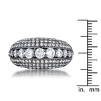 Refined Edge Signature Line Krista 1.5ct CZ Hematite Contemporary Cocktail Ring - Friggin Jewelry Fashion