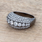 Refined Edge Signature Line Krista 1.5ct CZ Hematite Contemporary Cocktail Ring - Friggin Jewelry Fashion