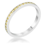 Playful Form Heritage Edit Teresa 0.5ct Jonquil CZ Stainless Steel Eternity Band - Friggin Jewelry Fashion