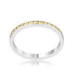 Playful Form Heritage Edit Teresa 0.5ct Jonquil CZ Stainless Steel Eternity Band - Friggin Jewelry Fashion