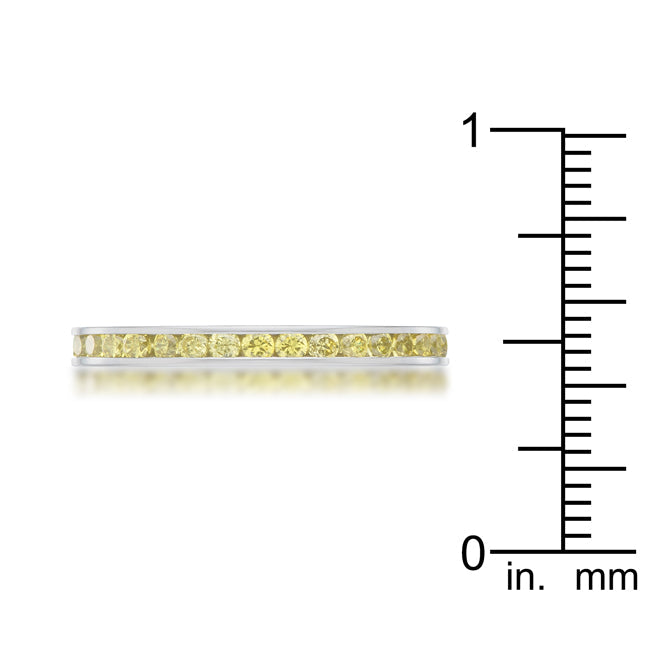 Playful Form Heritage Edit Teresa 0.5ct Jonquil CZ Stainless Steel Eternity Band - Friggin Jewelry Fashion