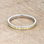 Playful Form Heritage Edit Teresa 0.5ct Jonquil CZ Stainless Steel Eternity Band - Friggin Jewelry Fashion