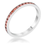 Couture Spark Refined Edit Teresa 0.5ct Dark Champagne CZ Stainless Steel Eternity Band - Friggin Jewelry Fashion