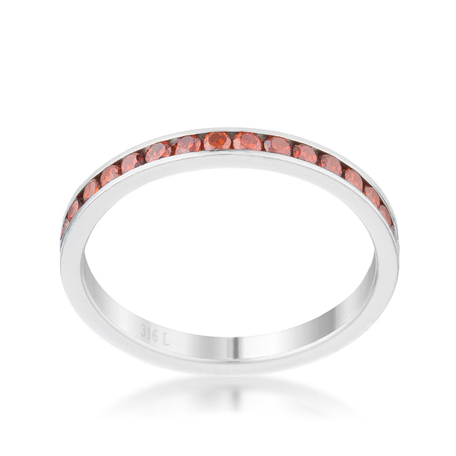 Couture Spark Refined Edit Teresa 0.5ct Dark Champagne CZ Stainless Steel Eternity Band - Friggin Jewelry Fashion