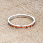 Couture Spark Refined Edit Teresa 0.5ct Dark Champagne CZ Stainless Steel Eternity Band - Friggin Jewelry Fashion