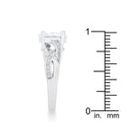 Classic Line Sculpted Edit Justine 2ct CZ Rhodium Classic Oval Ring - Friggin Jewelry Fashion