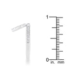 Everyday Spark Modern Icon Snowflake 0.35ct CZ Rhodium Simple Holiday Charm Band Ring - Friggin Jewelry Fashion Winter