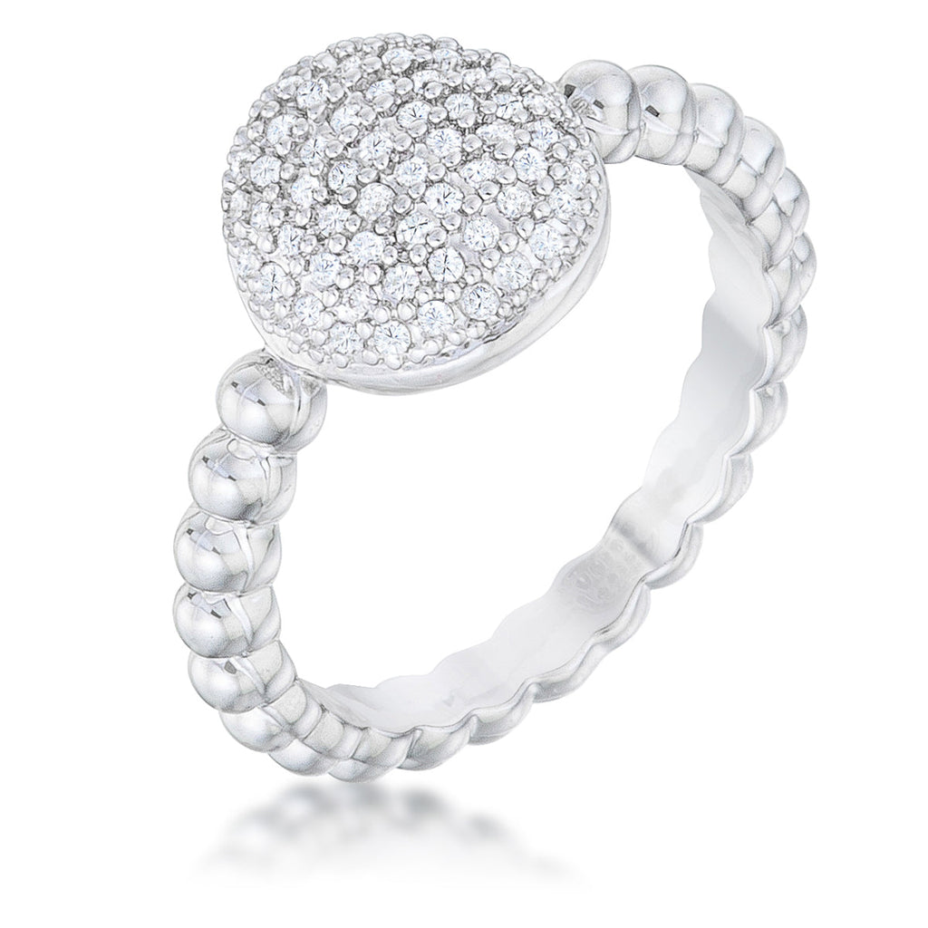 Velvet Heroine Modern Edit Stunning CZ Rhodium Ring - Friggin Jewelry Fashion