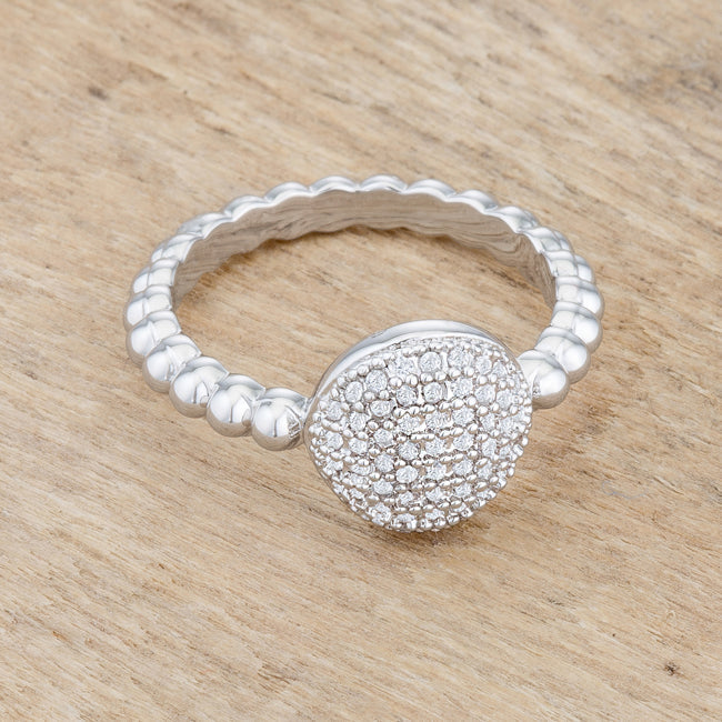 Velvet Heroine Modern Edit Stunning CZ Rhodium Ring - Friggin Jewelry Fashion